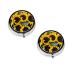 (Sunflowers) Round Pill Box 3 Compartment Pill Box Mini Decorative Pocket Purse Portable Travel Medicine Tablet Vitamin Holder Organizer Pill Case