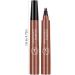 Liquid Eyebrow Pencil Brow Pencil with Fork Tip 4 Point Waterproof Eyebrow Pencil No Smudge Liquid Brow Quick Dry EyeLiner for Long Lasting Red Brown - Buy Online on GoSupps.com