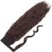 26 Inch Ombre Curly Wrap Around Ponytail Hair Extension - Synthetic Yaki Ponytail in Natural Black & Dark Auburn - Buy Online on GoSupps.com