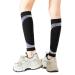Ximan leg compression cuff-footless socks with compression sleeves sweat-absorbing breathable calf cuff for fitness tennis black S-M