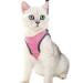 Lianzimau cat dishes and line ultra light for escape protection adjustable soft network step in padded padding running vest jacket for kitten pets L (1 Pack) pink pink