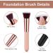 AOOWU Foundation Brush Premium Makeup Brush for Liquid Makeup Flat Top Foundation Brush Concealer Brush Multifunctional Face Brush for Liquid Cream Blending Buffing Powder Cosmetics 1 pcs - Pink gold - Buy Online on GoSupps.com