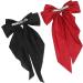 2pcs Oversized Long Tail Hair Bowknot Soft Accessories Large Ribbon Black Red for Dating Parties - Buy Online on GoSupps.com