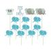 Topfunyy Blue Baby Elephant Cupcake Toppers Baby Shower Cake Picks for It s A BOY Birthday Themed Party Decorations Supplies