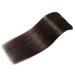 Clip In Extensions - Real Remy Human Hair 8pcs 18clips 90g 40cm Dark Brown (#2) - Premium Quality Hair Extensions - Buy Online on GoSupps.com