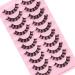 Shoprox False Eyelashes  Russian Strip Lashes  Fluffy Eyelashes Perfect for Parties  Weddings  Birthday Gifts  Eye Lashes for Every Type of Eyes  NOT magnetic eyelashes  Fake Lashes Natural Look (B)
