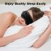 Silk Sleep Mask for Men and Women - Super Smooth Eye Cover for Airplane Travel and Restful Sleep - Black - Buy Online on GoSupps.com