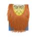 Funny Halloween Party Art Beard with Mustache Realistic U-Shaped Brown Hair Accessories for Men - Buy Online on GoSupps.com