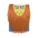 Halloween party art beard funny wrong beard with mustache for realistic false hair hair accessories for men brown ushaped