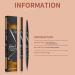 Eyebrow Pen Microblading Eyebrow Pencil with -Fork-Tip and Precise Brush Create Natural Hair-Like Brows Eyebrow Pencil (Black) - Buy Online on GoSupps.com