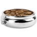 Ornate Floral Mini Round Pill Box | 3 Compartment Portable Pill Organizer for Travel & Home Use - Buy Online on GoSupps.com