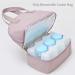 MOVKZACV Double Layer Insulated Baby Bottle Bag - Purple, Fits 3 Bottles, Multi-Function Breastmilk Cooler for Breast Milk and Bottle Set - Buy Online on GoSupps.com