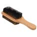 Double-Sided Beard Brush with Wooden Handle | Premium Shaving & Facial Hair Comb for Men - Buy Online on GoSupps.com