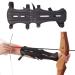 SOPOGER Archery Arm Guards Protector - 11.8 Inch Extended Forearm Protective Adjustable 4-Strap Buckles Bow Armguard PU Leather Lightweight for Youth & Adults Shooting Hunting