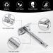 Uraqt Safety Razor for Men - Stainless Steel Vintage Razor Plane with 10 Blades Travel Etui & Built-in Mirror | High-Quality Wet Shaving - Buy Online on GoSupps.com