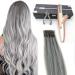6D Hair Extensions Real Human Hair 5-pin Invisible Seamless Hair Extension/Hair Extension Gun Professional Equipment For Salon Fast Installation And Removal(30 Row 50cm/20inch) 50cm/20inch 30 Row