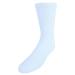 CTM  Men's Diabetic Crew Socks One Size White