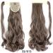 iLUU Wrap Around Ponytail Extension 18" Long Curly Wavy Clip In Hairpiece One Piece Hair Extensions Heat Resistent Synthetic Pony Tails for Women Lady Girl (100g 33H613 Auburn Brown/Bleach Blonde) 33/613-auburn brown/bleach blonde - Buy Online on GoSupps.com