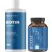 Biotin Vitamins and Shampoo for Thinning Hair - Sulfate Free Volumizing Shampoo for Women and Men with Keratin Rosemary and Tea Tree Essential Oil - Biotin Vitamins for Hair Skin and Nail Growth