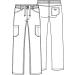 Dickies EDS Signature Stretch Men Scrubs Pant 81111A, White, XL Tall - Zip Fly Pull-on - Buy Online on GoSupps.com