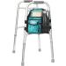 Folding Walker Side Bag with Cup Holder - Organizer Pouch Tote for Seniors - Plaid Blue - Buy Online on GoSupps.com