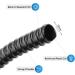 Pisces 12mm (0.5 inch) Black Pond Corrugated Flexible Hose Pipe - 5m Roll 5 12mm (0.5 inch) - Buy Online on GoSupps.com