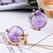 YGLINE Natural Gemstones Amethyst Silver Pendant Necklace | Long Perfume Bottle Jewelry for Stylish Women - Buy Online on GoSupps.com