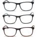 MMOWW 3-Pack Reading Glasses for Men & Women - Anti-Blue Computer Glasses with Spring Hinges (Gray Blue Red) - 2.0 Magnification - Buy Online on GoSupps.com