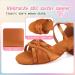 HIPPOSEUS Girls Latin Dance Shoes Low Heel Satin Ballroom Salsa Dance Practice Performance Dancing Shoes - Model 3038 (Brown, Size 4 Big Kid) - Buy Online on GoSupps.com