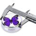Cute Purple Butterfly Mini Round Pill Box | 3 Compartment Travel Organizer | Portable Medicine Case for Home & Office - Buy Online on GoSupps.com