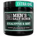 Dead Sea Collection Eucalyptus Mint Salt Body Scrub for Men - Large 23.28 OZ - with Pure Oils and Dead Sea Minerals