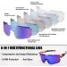 YUNBLL&KO Polarized Sports Sunglasses | P-V Style UV400 Cycling Glasses | Baseball Goggles for Men Women | Running Golf A3 - Buy Online on GoSupps.com