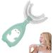 U-Shaped Toothbrush for Kids - Silicone Baby Toothbrush for Effective Mouth Cleaning | Eco-Friendly Green Design - Buy Online on GoSupps.com