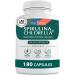 Spirulina and Chlorella Capsules Organic Chlorophyll Capsules & Blue Green Algae To Support Powerful Detox, More Energy & Healthy Immune System 3X More Chlorella Spirulina Powder /Serving- 180 Pills Spirulina Chlorella C