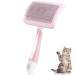 Cat brush short -haired cat kamm with grip brush cat pet dog brush pets brush self -cleaning fur brush for long hair and short hair (pink)