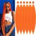 YDDM PRE Stretched Braiding Hair Extensions 26 inch 6packs Extensions Kunsthaar Braids Orange Hair Extension Art hair for braid Extension for Braids Jumbo Braids Hair (26 inches orange#) 66cm-26 inches (6 Pack) Orange#