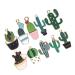 Anneome Alloy Charms Cactus Accessories Greenery Bulk Plants 3d Plant Charm Collection Cartoon Plant Bag Vintage Ornament