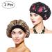2 Pack Women's Satin Sleep Cap | Hair Care for Long & Curly Hair | Elastic Satin Hair Bonnet - Buy Online on GoSupps.com
