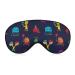 Monster Halloween Party Sleep Mask Eye Cover for Sleeping Blindfold with Adjustable Strap Blocks Light Night Travel Nap for Men Women
