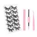 FAIRYGATE False Eyelashes Dramatic Lashes Faux Mink Fluffy Eyelash Wispy Strip Lash that Look Like Extensions Thick Volume Lashes 6 Pairs B5505 FGJSTB5505
