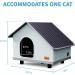 Toozey Weatherproof Heated Cat House with Pet Heating Pad - Indoor/Outdoor Shelter for Cats and Small Dogs - Buy Online on GoSupps.com