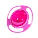 Baby Gyro Bowl |360 rotatable toddler magic bowl |Feeding toddler gyro bowl |Spout safe & non -slip UFO shaped baby spiral bowl red