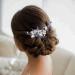 Casdre Blue Crystal Bride Wedding Hair Comb - Silver Rhinestone Bridal Hair Piece with Pearl Accents - Buy Online on GoSupps.com