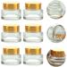 POPETPOP Lotion Travel Container Small Glass Containers 5.1X5.1X4CM Transparent Golden 1 - Buy Online on GoSupps.com