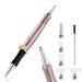 benote Diamond Art Pen  Twist Drill Pen Diamond Art Tools with Square and Round Pen Tips Multi Replacement Pen Heads Wax  for Art DIY Craft Adults or Kids - B9 Rose Gold