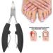 Cuticle Scissors Ingrown Toenail Clipper Stainless Steel Convenient Thick Ingrown Toe Nail Clippers for Correct Embedded Nails Relieve Pain(Black) - Buy Online on GoSupps.com
