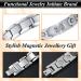 Vicmag Magnetic Bracelet for Men Titanium Steel with Ultra Strength Magnets - Single-Row Silver | Adjustable with Tool & Gift Box - Buy Online on GoSupps.com