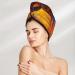 Hair Towel Wrap - Quick Drying Hair Turban with Button | Colorful Rooster Design - Buy Online on GoSupps.com
