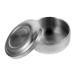 Frcolor 3st shaving bowl with lid shaving shell for salon practical shaving bowl travel stainless steel suits for men lid holds shaving foam shell shaving bowls for men shave beard