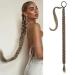 Ponytail Extension Braid Long Braid Ponytail Extension with Hair Tie 80CM Long Straight Wrap Around Ponytail Hair Extensions Natural Soft Synthetic Hairpieces for Women dark brown